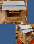 Jean Long rustic heart fly-through platform feeder