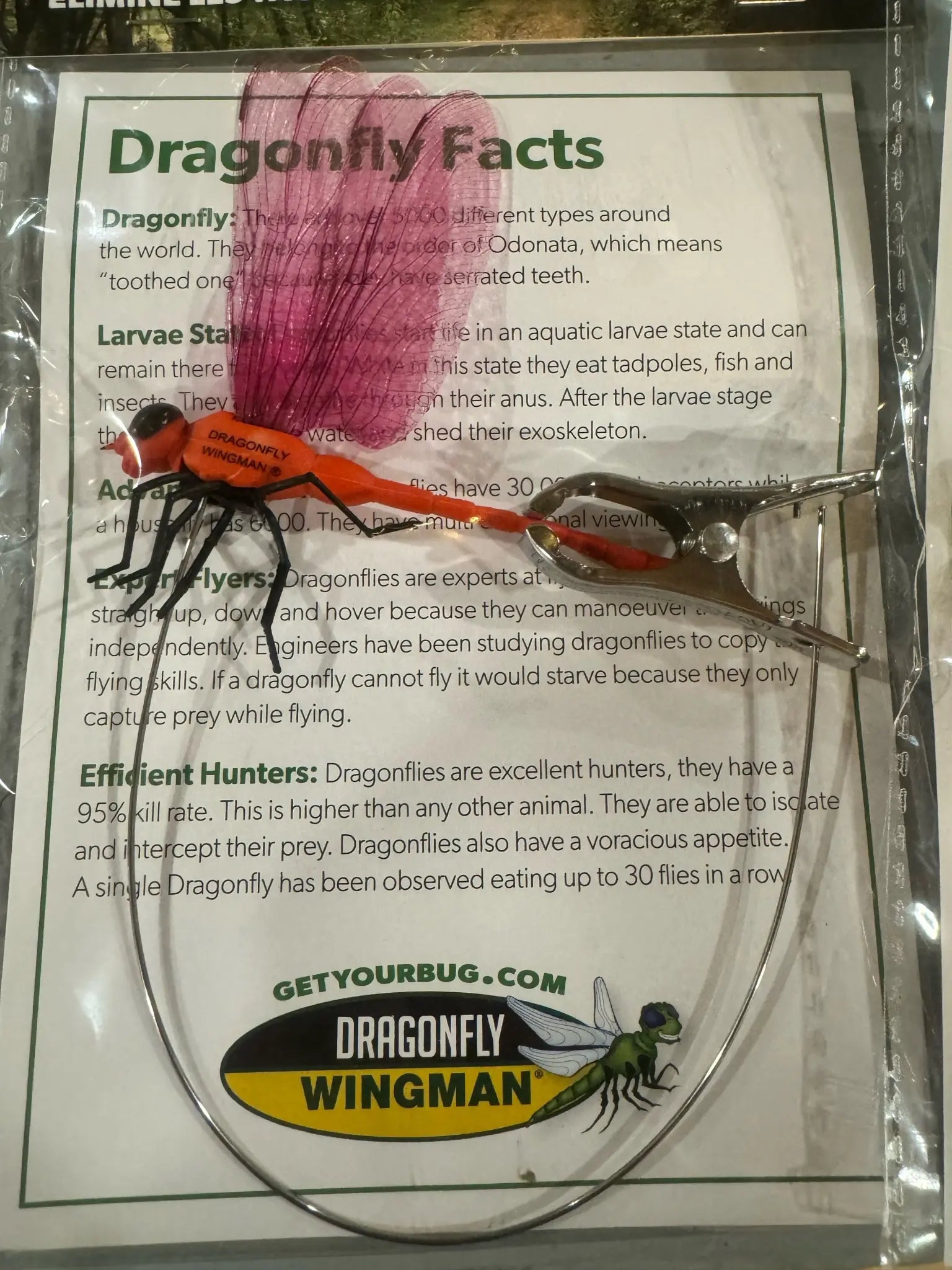 Dragonfly Wingman - deters horse & deer flies