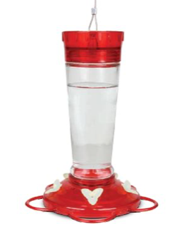 10oz Glass hummingbird feeder with built in ant moat