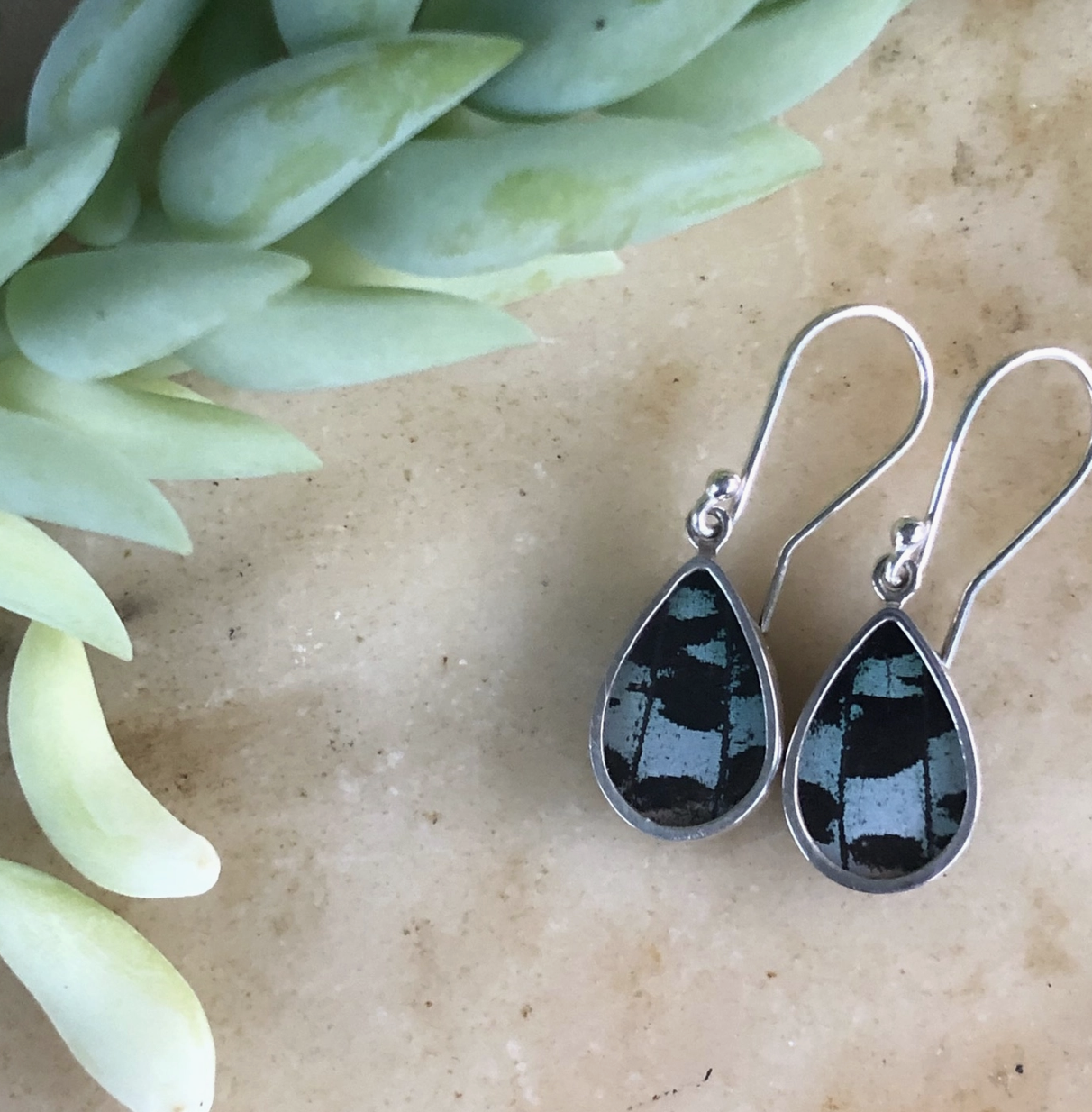 Mariposa Butterfly Sterling Silver Drop Earrings*