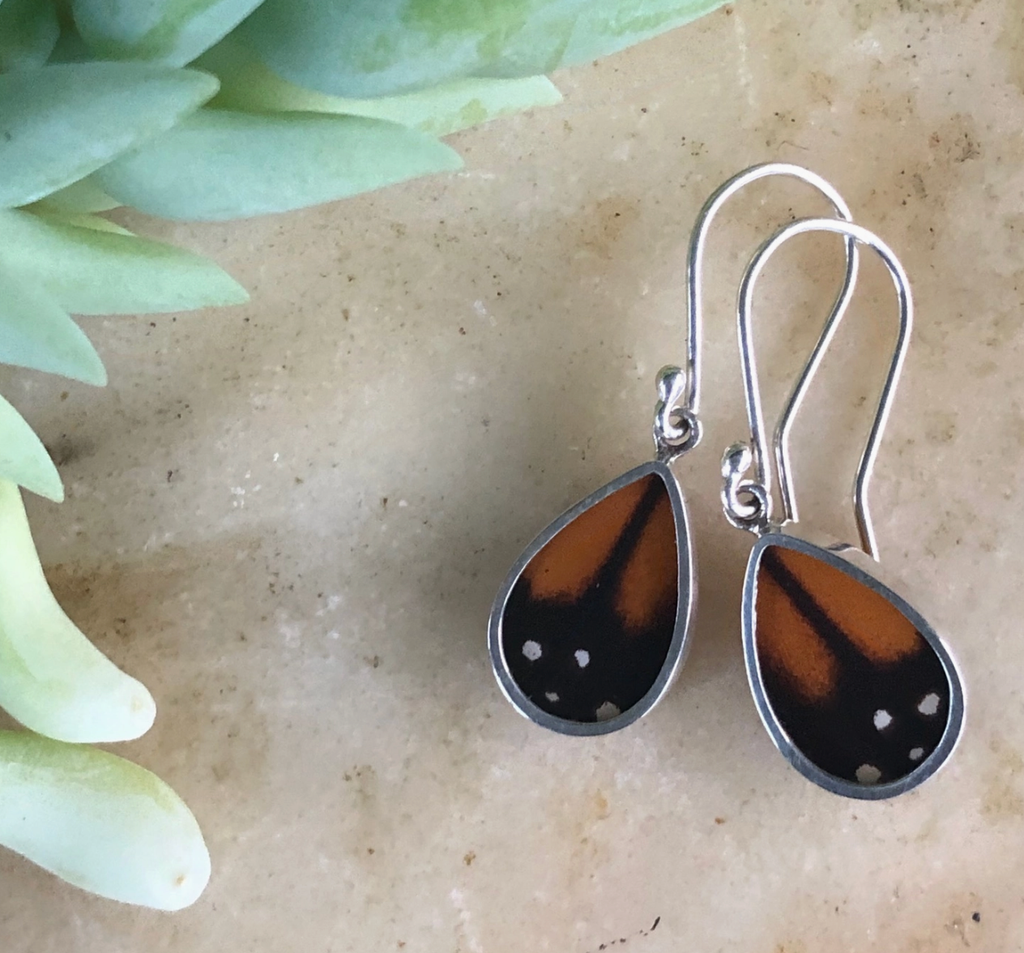 Mariposa Butterfly Sterling Silver Drop Earrings*