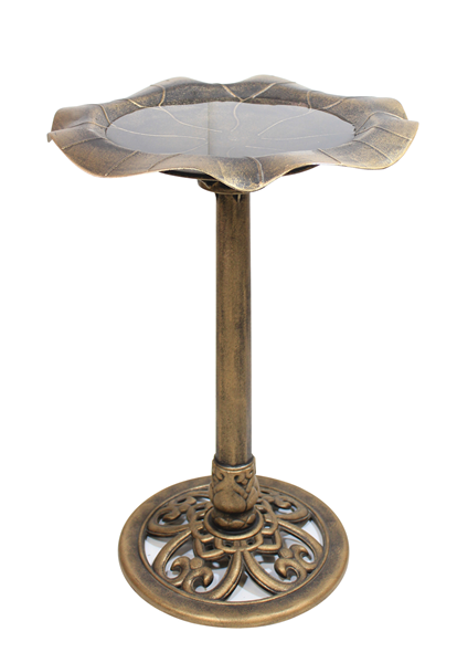 Antique Gold Birdbath Polyresin