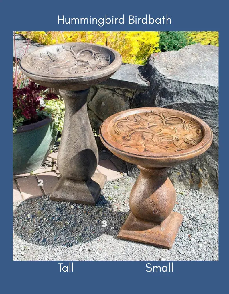 Hummingbird Birdbath Small