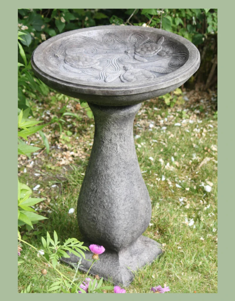 Turtle Birdbath - Tall