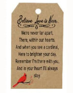 Cardinal Believe Love is Near Acrylic Suncatcher