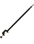 Clamp on straight deck rail pole
