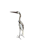 Metal Medium Plain White Heron