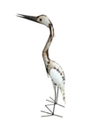 Upcycled Metal Heron Sculpture – Handmade Art