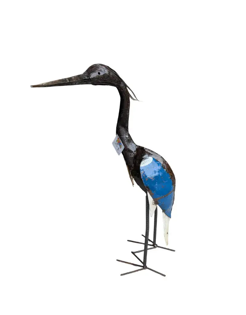 Metal Medium Natural Blue Heron