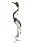 Metal Large Plain White Heron